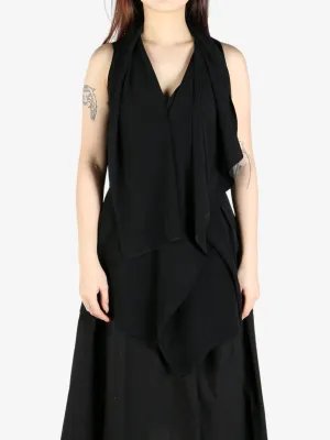 YOHJI YAMAMOTO - Women Draped Long Vest Clothing_yohji-yamamoto
