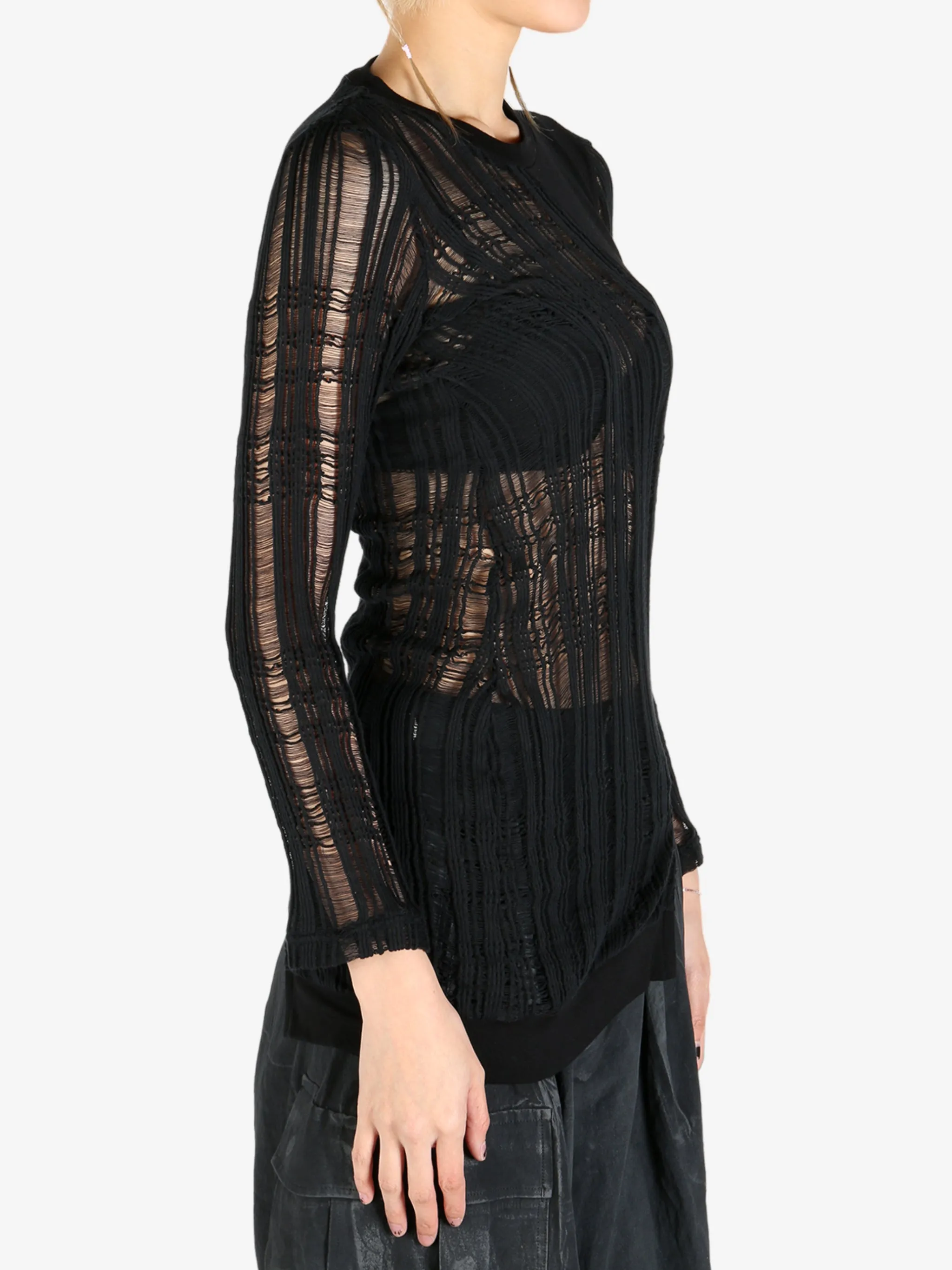 Y'S - Women H-Right Hem Crunched Top Clothing_ys
