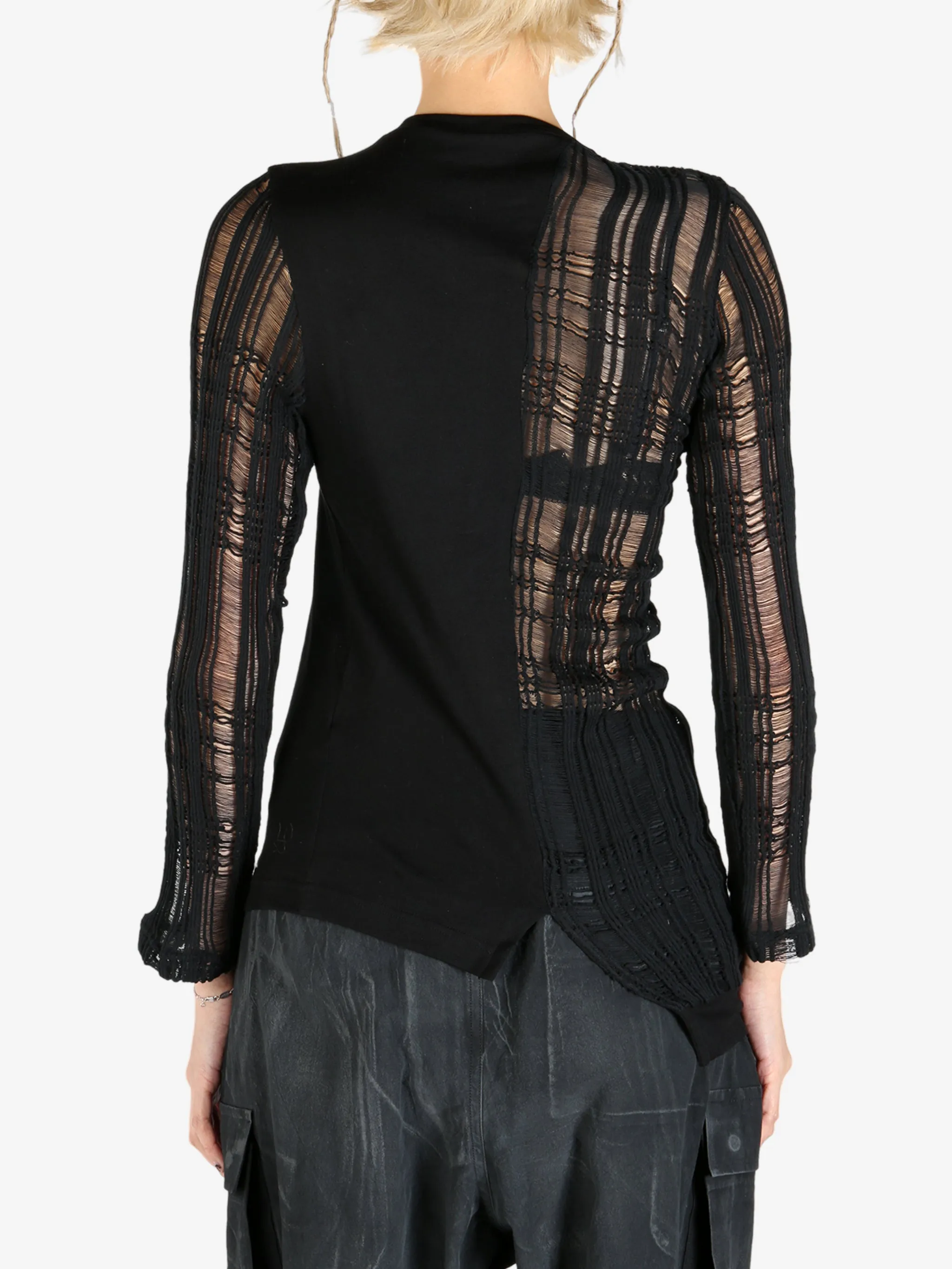 Y'S - Women H-Right Hem Crunched Top Clothing_ys