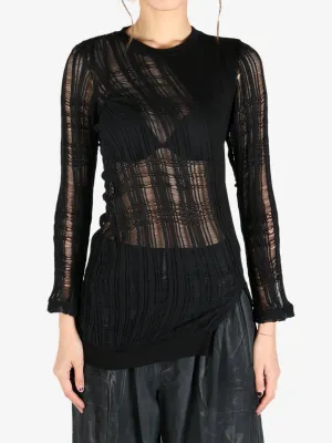 Y'S - Women H-Right Hem Crunched Top Clothing_ys