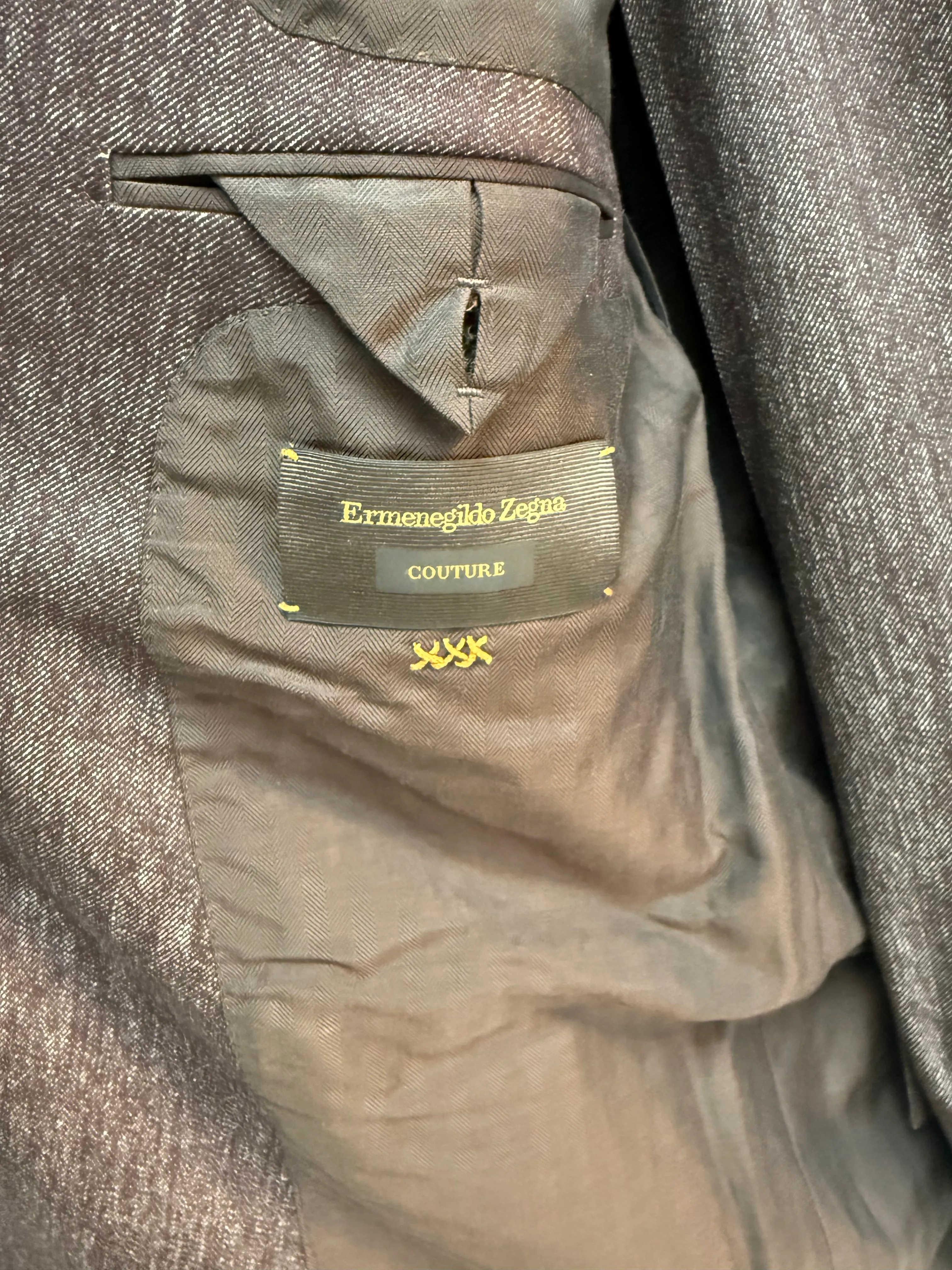 Zegna Mens New Purple Double Breasted Wool & Cashmere Suit
