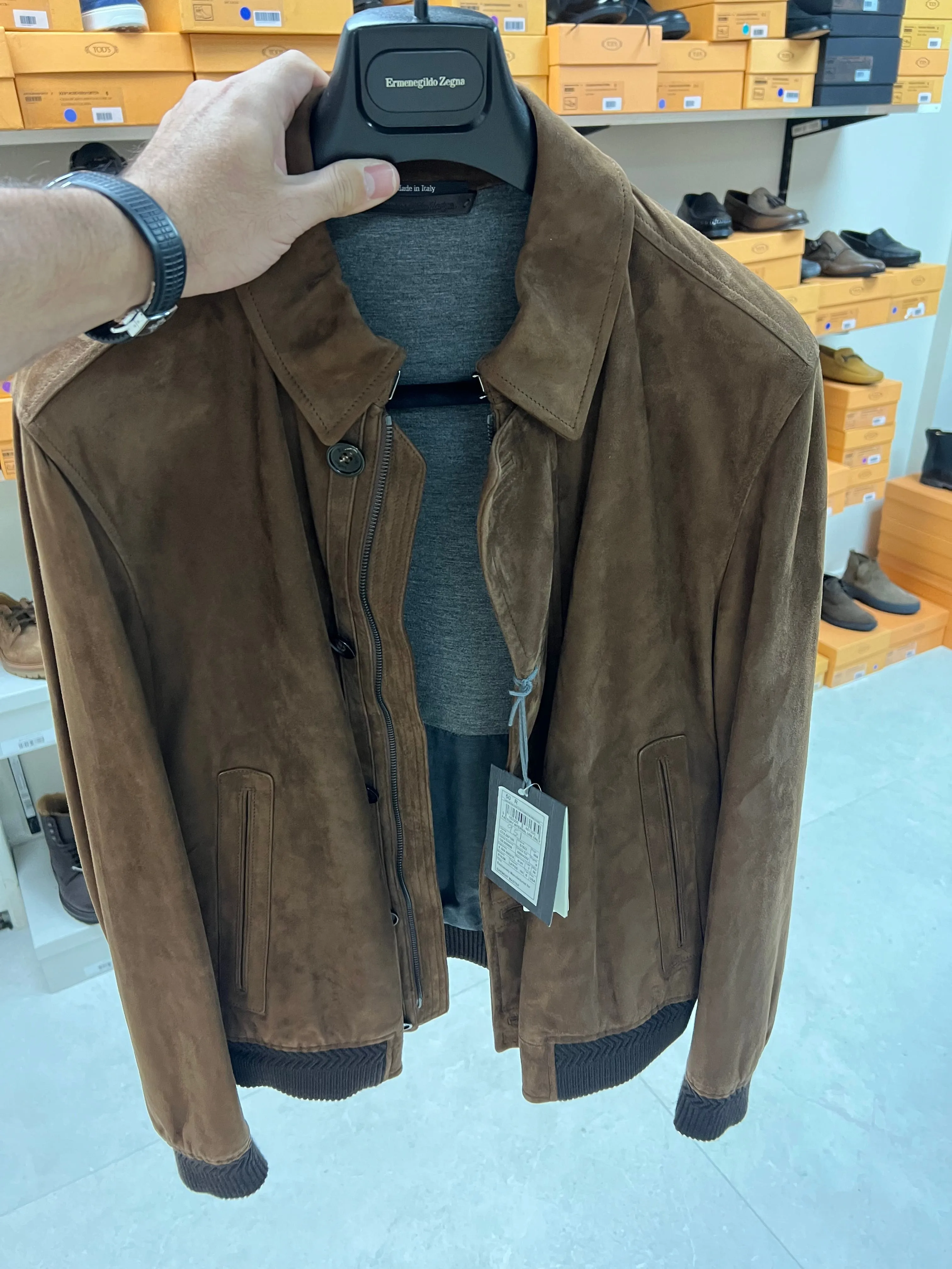 ZEGNA New Mens Suede Outerwear Jacket