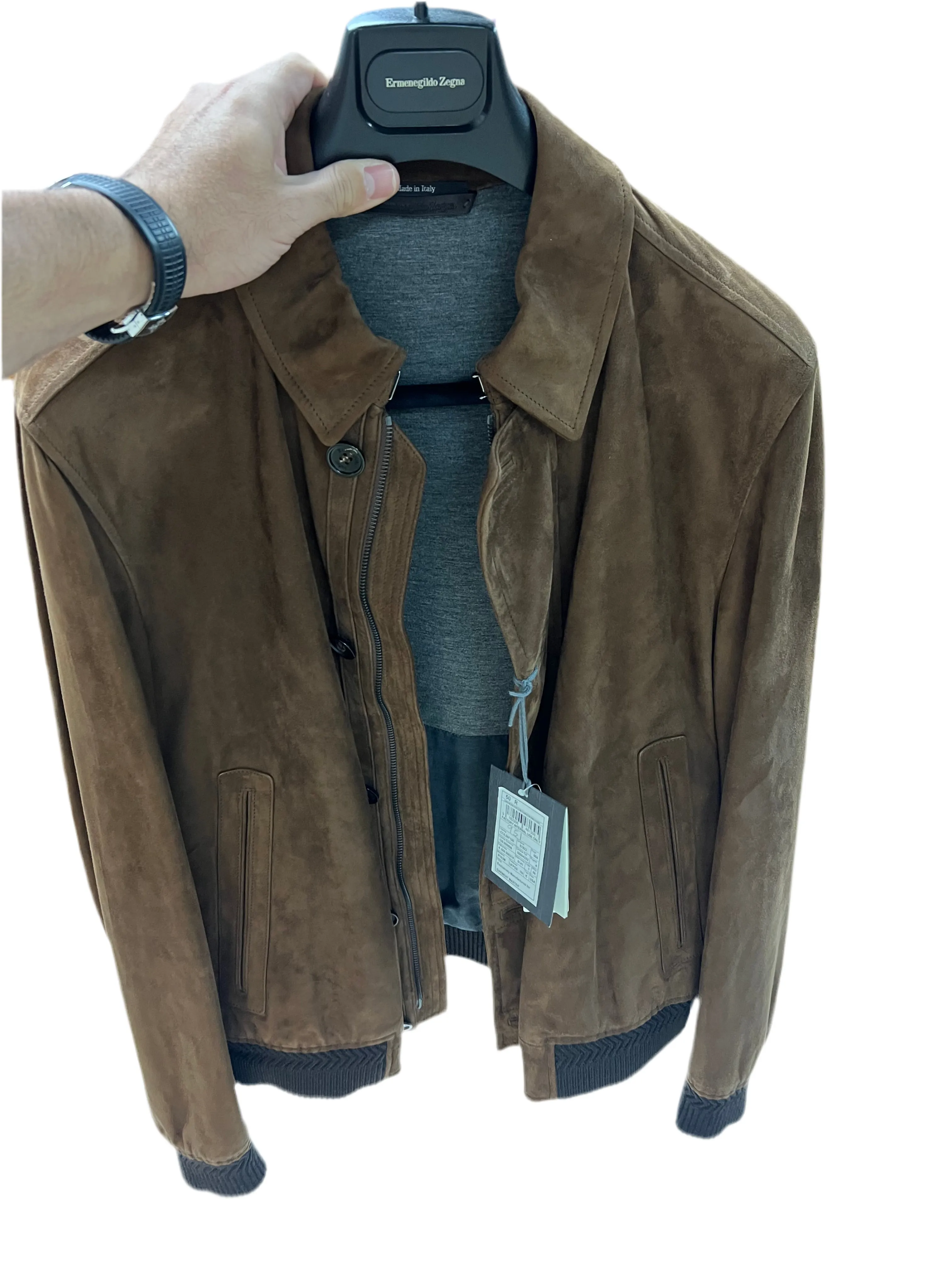 ZEGNA New Mens Suede Outerwear Jacket