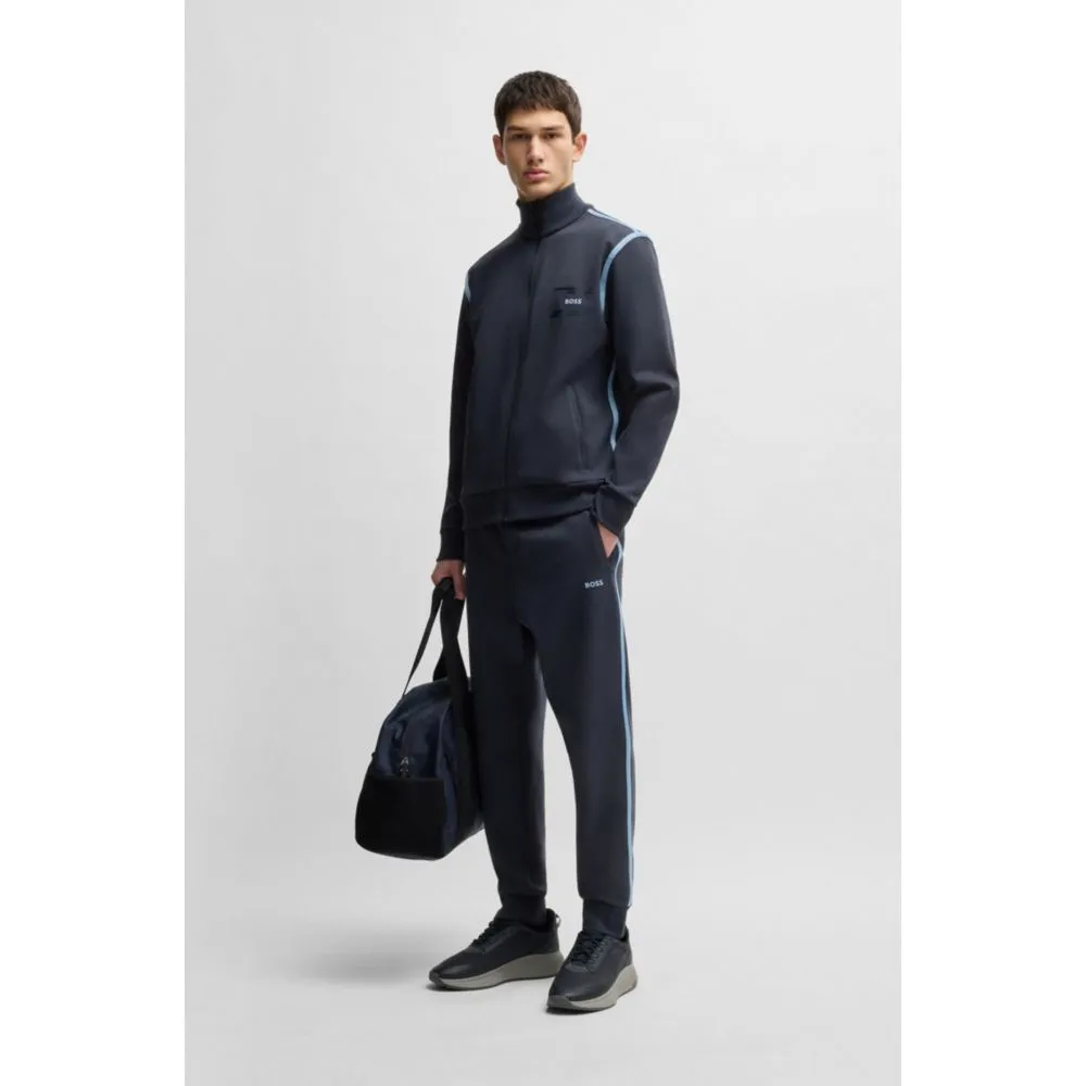 Zip-up sweatshirt with logo artwork