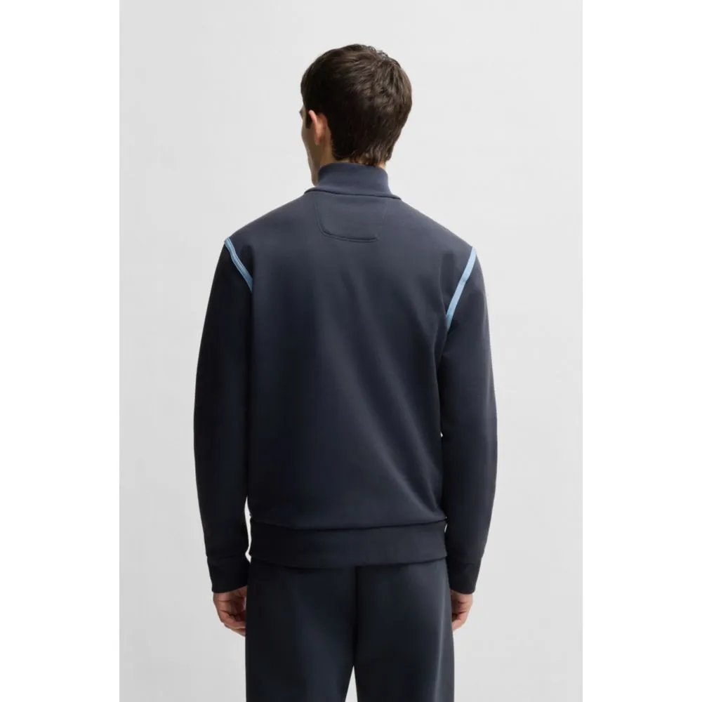 Zip-up sweatshirt with logo artwork