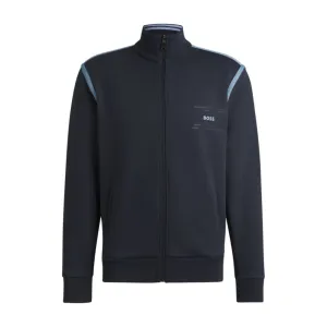 Zip-up sweatshirt with logo artwork